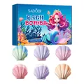 SADOER bombe da bagno a forma di conchiglia sirena set regalo da 6 pezzi - Stile Guscio / Set da 6