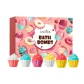Set regalo di 6 bombe da bagno SADOER a forma di cupcake colorati e profumati relax - Gelato / Set da 6