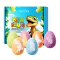 Set regalo SADOER con 6 bombe da bagno colorate a forma di uovo di dinosauro per bambini - Stile Aroma Uovo di Dinosauro / Set da 6