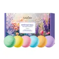 Set regalo SADOER di sei bombe di sale da bagno profumate per relax di qualità spa - Stile Floreale Romantico / Set da 6