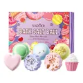 Set regalo SADOER da 7 pezzi di bombe da bagno con fango vulcanico e sale marino. - Stile Divertente / Set da 7 pezzi