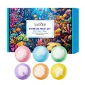 Set regalo SADOER da 6 pezzi con bombe da bagno effervescenti a tema oceanico - Stile Aroma dell'Oceano / Set da 6