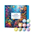 Set regalo SADOER 9 bombe da bagno a tema oceano per un bagno rilassante e idratante - Stile Aroma dell'Oceano / Set da 9 Pezzi