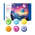 Set regalo di bombe da bagno profumate ai pianeti con sei palline colorate da 80 grammi - Stile Aroma Planetario / Set da 6