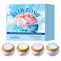 Set regalo da 4 pezzi di bombe da bagno al sale marino SADOER per il relax - Stile Sale Marino Cristallo / Set di 4