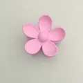 Elegante molletta per capelli a forma di fiore rosa opaco per acconciature di classe - 7.5CM (Sfuso) / Rosa