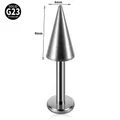 G23 titanium labret stud piercing jewelry with 4mm silver cone spike top design - Long Spike Cone Labret Stud / 1.2x8x4/8mm