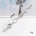 Élégante chaîne de téléphone DIY à maillons irréguliers argentés longueur 160mm 15g - Argent