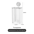 Transparent storage box with rotating suction cup and lid in 290mm height - Clear