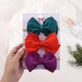 3-piece set of bubble fabric bow nylon headbands for baby girls in assorted colors - 3C Certification