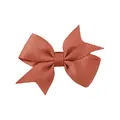 Small terracotta grosgrain ribbon bow hair clip for baby girls and toddlers - 5.50cm / Terracotta (765)