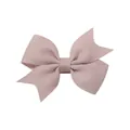 Dusty pink grosgrain ribbon bow hair clip for babies and girls - Grosgrain Ribbon Bow Hair Clip / Morandi Pink (146)