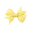 Classic pale yellow grosgrain ribbon bow hair clip for baby girls and toddlers hair accessories - Grosgrain Ribbon Bow Hair Clip / Pale Yellow (640)