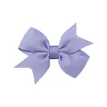Small lavender ribbed ribbon hair bow clip for girls and babies - Grosgrain Ribbon Bow Hair Clip / Light Purple(447)