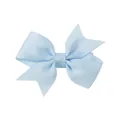 Handmade light blue grosgrain ribbon bow hair clip accessory for baby girls and kids - Grosgrain Ribbon Bow Hair Clip / Light Blue(308)