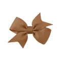 Classic brown grosgrain ribbon bow hair clip for toddlers and little girls hair accessory - 5.50cm / Brown (785)