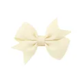 Classic cream grosgrain ribbon hair bow clip for baby girls and toddlers fashion accessory - 5.50cm / Cream (820)