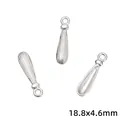 Kleiner Fächer-Anhänger aus Legierung für Schmuckherstellung, Antiksilber, 18,8x4,6mm - Melonenkern-Stil (#63款) / 30 Stück/Packung (18.8x4.6mm) / Silber