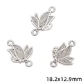 Detaillierter silberner Schmetterlingsanhänger für DIY-Schmuck, Größe 18,2x12,9 mm - Doppelöhr Seitlicher Schmetterling (71) / 15er-Pack (18.2x12.9mm) / Silber