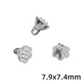 Kleine silberne Fächer-Anhänger aus Legierung für DIY-Schmuck, 7,9 x 7,4 mm Zubehör - Lotuskapsel-Stil (Modell 67) / 15 Stück (7.9x7.4mm) / Silber