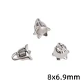 Kleine silberne Maiglöckchen-Anhänger aus Legierung für DIY-Schmuck, 8x6,9 mm Größe - Maiglöckchen-Stil (Modell 68) / 20 Stück (8x6.9mm) / Silber