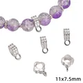 Hochwertiger Schmuckverbinder aus Silberlegierung für DIY-Armbänder, 11x7,5 mm groß - Blume (86 Stil) / 20er Set / Silber