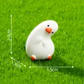 Simpatica oca bianca in miniatura per decorazione micro paesaggio DIY, altezza 2,0 cm - Oca Con la Testa Inclinata