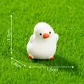 Simpatica statuina in miniatura di oca bianca per decorazione da tavolo 1,7cm - Oca Felice