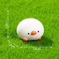 Mini statuetta di oca bianca per decorazione da scrivania fai-da-te micro paesaggio - Oca Piatta