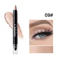 Bâton d'ombre à paupières nacré Clubday professionnel à double embout or champagne 09# - 09# Noir Fumé