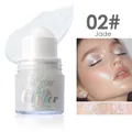02 Jade: Gel glitterato a sfera bianco cangiante per un trucco viso e corpo scintillante - 02# Giada