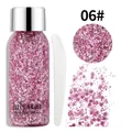 Gel de Fard à Paupières Pailleté Rose Julystar Teinte 06# pour Visage et Corps - N°06 / Spécification Normale