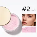 Macro detail of pink diamond loose setting powder and makeup effect on skin - Heat (W-CZ-B023#2)