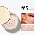 Detailed close-up of champagne shimmer loose powder texture and makeup effect on skin - Champagne (W-CZ-B023#5)