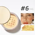 Detail of #6 Bronze diamond loose powder showing shimmer texture and makeup effect - Bronze (W-CZ-B023#6)