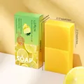 Ensemble de savon artisanal à l'huile essentielle de citron avec deux barres de 100g - 2 Pièces/Boîte / Jaune Citron