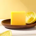 Savon artisanal au citron pour l'éclat de la peau et le nettoyage en profondeur - Savon Nu / Jaune Citron