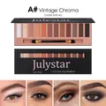 Julystar Palette di ombretti smokey a 12 colori in finitura Vintage Chroma opaco - Vintage Chroma (A) / Multicolore Opaco