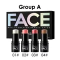 Set de 4 barras de maquillaje multifunción Julystar para iluminar, colorete y contorno - Group A套装(01#高光+02#腮红+03#腮红+04#修容)