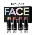 Set Julystar de 4 barras de belleza multifuncionales con iluminador, rubor y contorno - Group C套装(09#高光+10#腮红+11#腮红+12#修容)