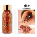 Julystar 04# Chameleon Gel Glitter Grossolano per Occhi Viso Capelli Corpo Trucco - Camaleonte 04 (Arancio Rosso Oro)
