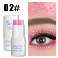 Julystar pink glitter stick for face, hair and body makeup, shade 02# shimmering finish - 02# Pink Series