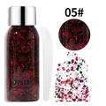 Holografische rode en zwarte chunky body glitter gel kleur 05 voor feest make-up - Glitter Gel Set / 30ml / 05# Rood Zwart Gemengd