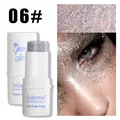 Julystar professional silver glitter stick shade 06 for face hair and body makeup effect - 06# Silver Series
