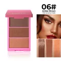 Julystar 3-in-1 makeup palette in 06# Amber Brown for natural long-lasting face contour - 06# Amber Brown (W-CZ-B033#6)