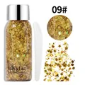 Gouden holografische lichaamsglittergel 09# met applicator voor feestelijke make-up - Glitter Gel Set / 30ml / 09# Goud