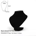 Professionele zwart fluwelen ketting display buste stand, kleine maat, 18x18,5x16cm - V-Type Hoogte 19 / Zwart Fluweel