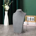 Professionele grijze fluwelen sieraden display buste voor kettingen en hangers - H-Type Hoogte 29 / donkergrijs