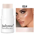 Julystar Creme Highlighter und Blush Stick Nr. 01 für einen natürlichen Glow Effekt - 01# Helles Champagner-Gold Schimmer