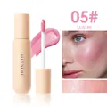 Macro view of shimmer liquid blush texture and 05# luster finish - 05# Luster